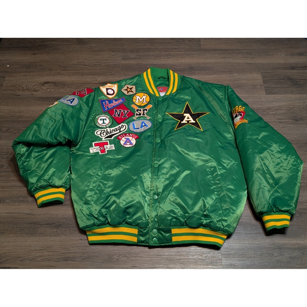 All Players Official NBLM League Patches Jacket Baseball Bomber Jacket XL‎